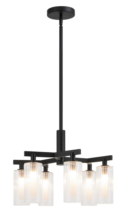 Matteo Lighting C60806BK Six Light Chandelier, Black