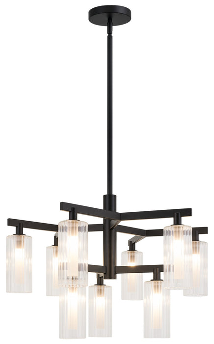 Matteo Lighting C60809BK Nine Light Chandelier, Black