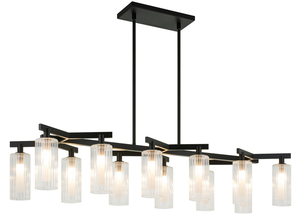 Matteo Lighting C60812BK 12 Light Chandelier, Black
