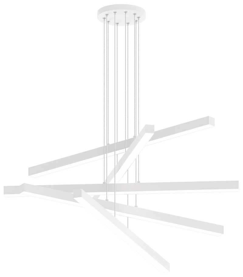 Matteo Lighting C80845MW LED Chandelier, Matte White
