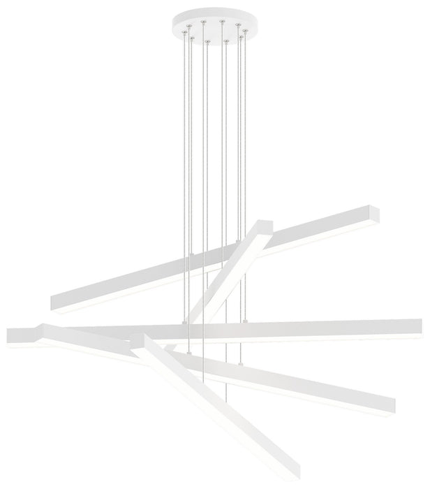 Matteo Lighting C80845MW LED Chandelier, Matte White