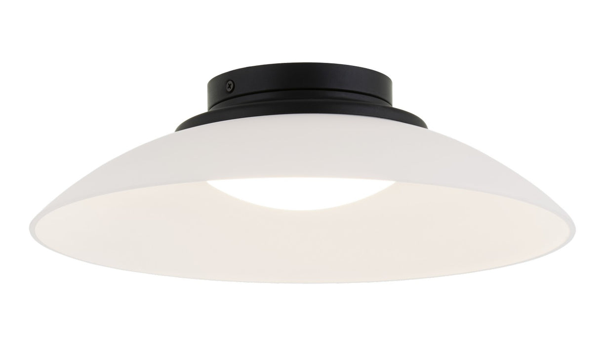 Matteo Lighting M16411MBFR LED Flush Mount, Matte Black