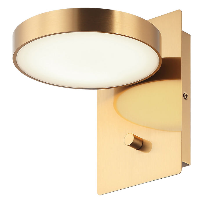 Matteo Lighting S01801AG LED Wall Sconce, Aged Gold Brass