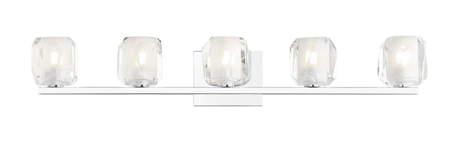 Matteo Lighting S04105CH Five Light Vanity, Chrome