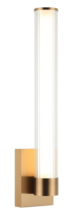 Matteo Lighting S06420AG LED Vanity, Aged Gold Brass