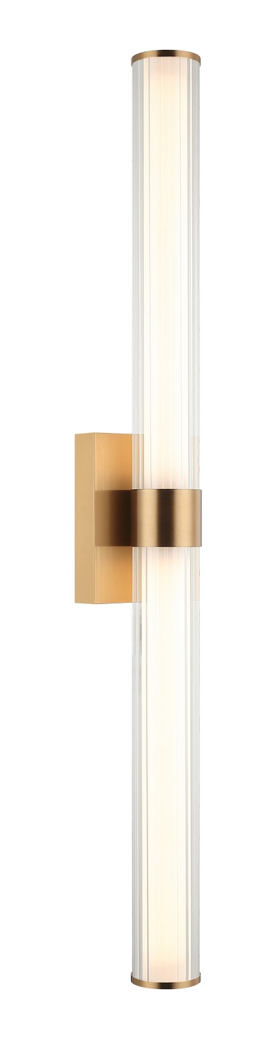 Matteo Lighting S06432AG LED Vanity, Aged Gold Brass
