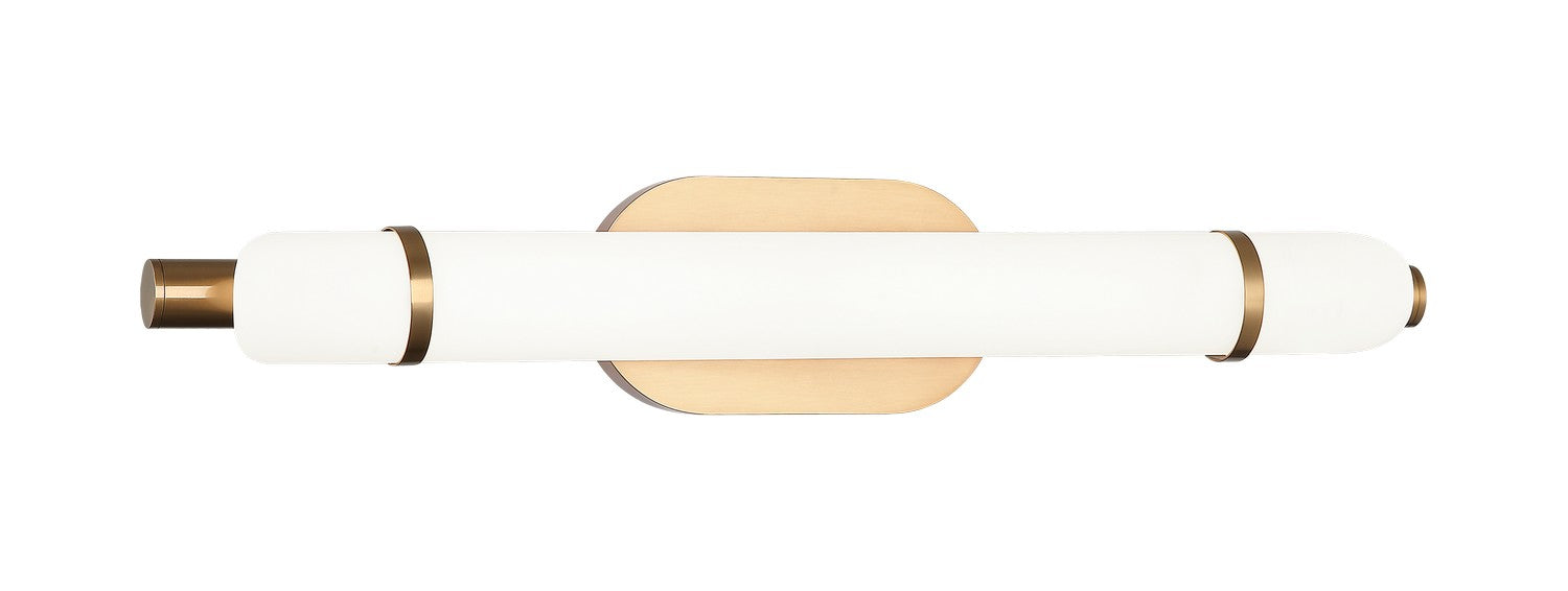 Matteo Lighting S10424AG LED Vanity, Aged Gold Brass