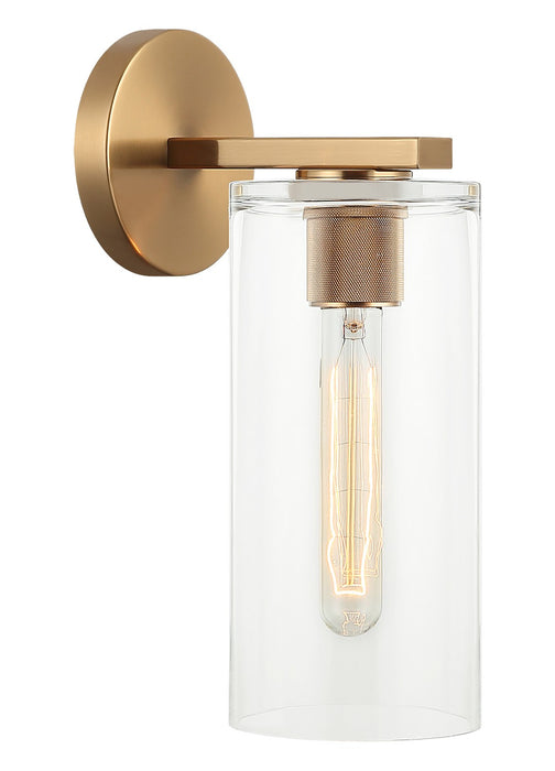 Matteo Lighting W32501AG One Light Wall Sconce, Aged Gold Brass