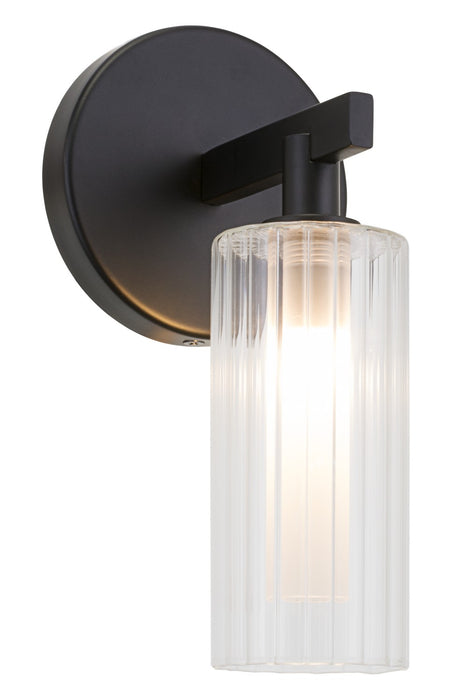Matteo Lighting W60801BK One Light Wall Sconce, Black