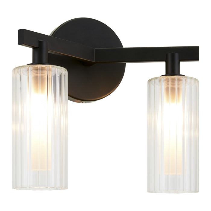 Matteo Lighting W60802BK Two Light Wall Sconce, Black