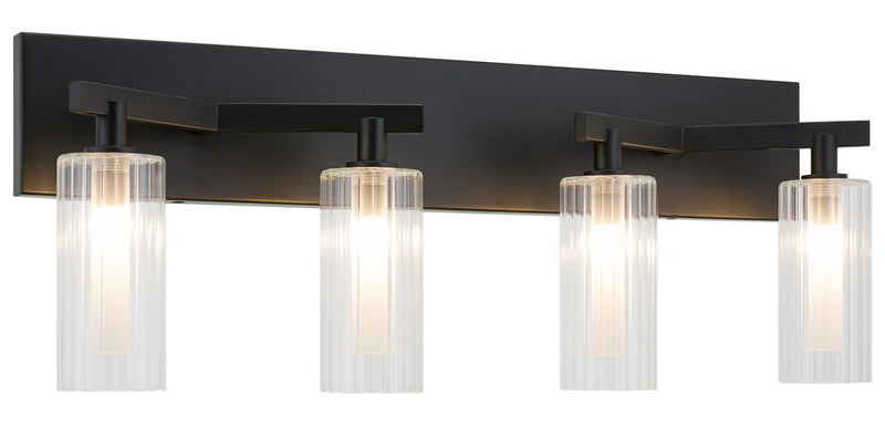 Matteo Lighting W60804BK Four Light Wall Sconce, Black