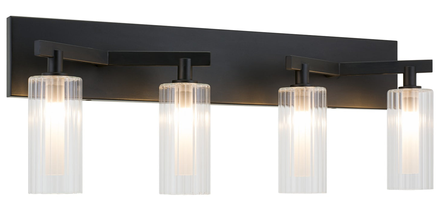 Matteo Lighting W60804BK Four Light Wall Sconce, Black