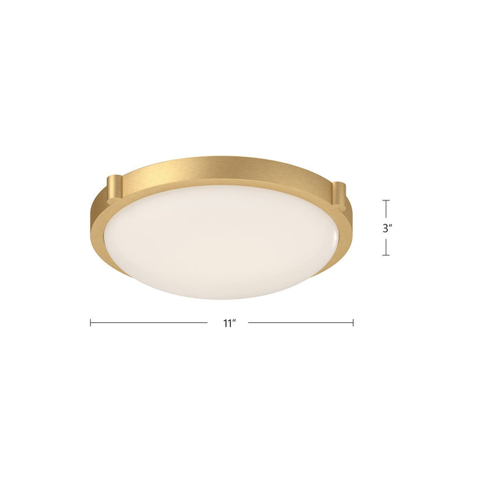 Kuzco Lighting 501102BG-LED LED Flush Mount, Brushed Gold