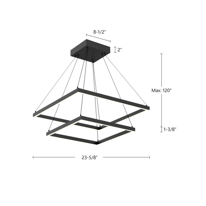 Kuzco Lighting CH88224-BK LED Chandelier, Black