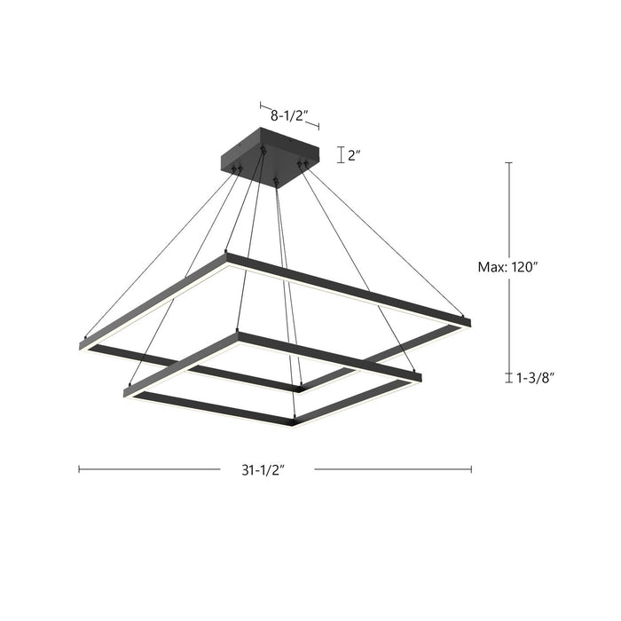 Kuzco Lighting CH88232-BK LED Chandelier, Black