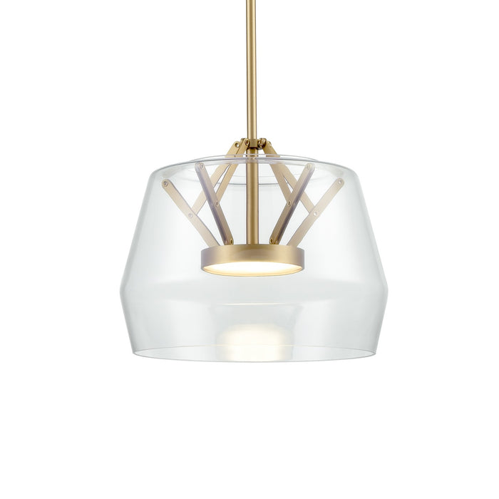 Kuzco Lighting PD61412-CL/BG LED Island Pendant, Clear/Brushed Gold