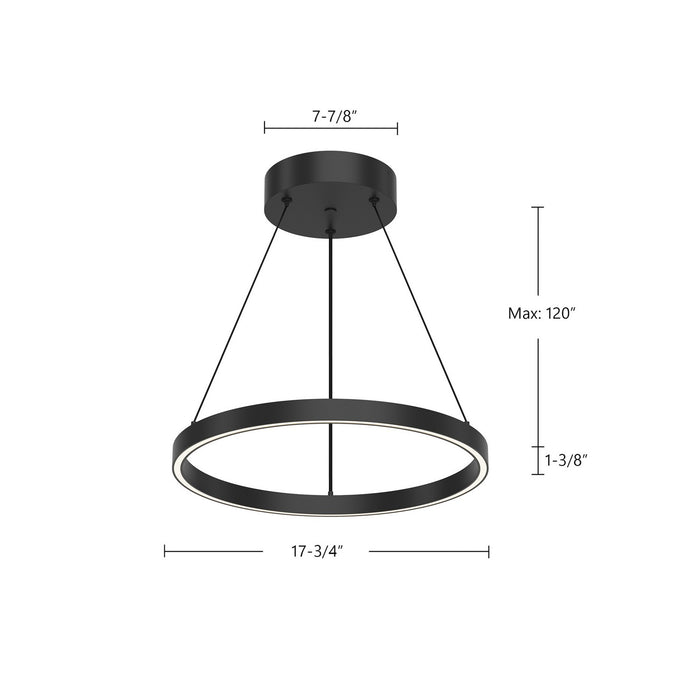 Kuzco Lighting PD87118-BK LED Pendant, Black