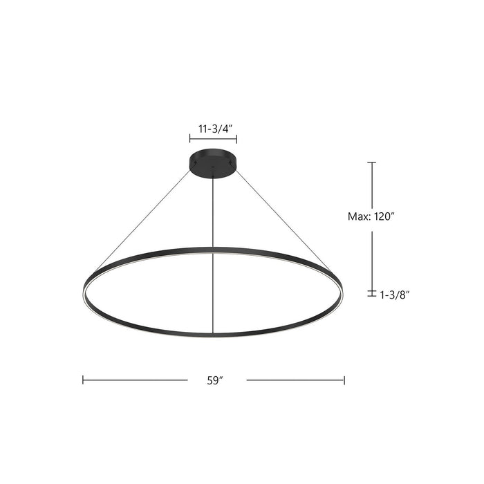 Kuzco Lighting PD87160-BK LED Pendant, Black
