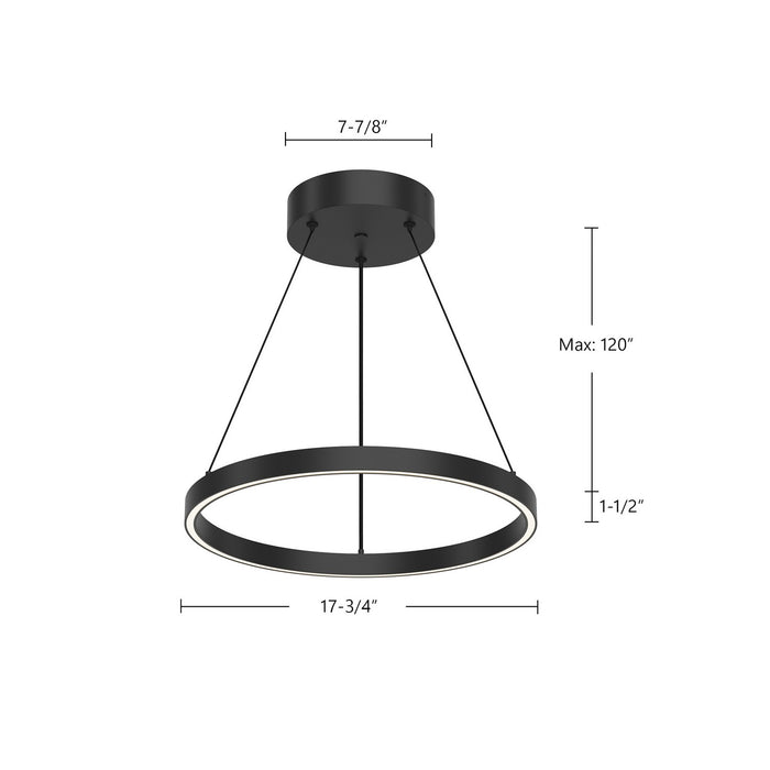 Kuzco Lighting PD87718-BK LED Pendant, Black