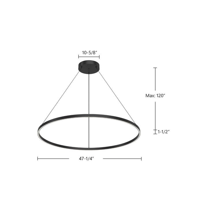 Kuzco Lighting PD87748-BK LED Pendant, Black