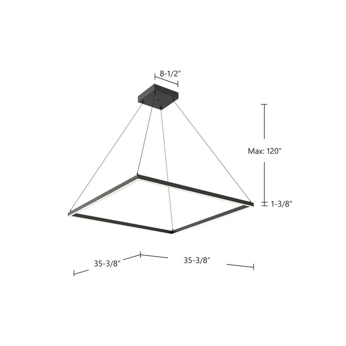 Kuzco Lighting PD88136-BK LED Pendant, Black