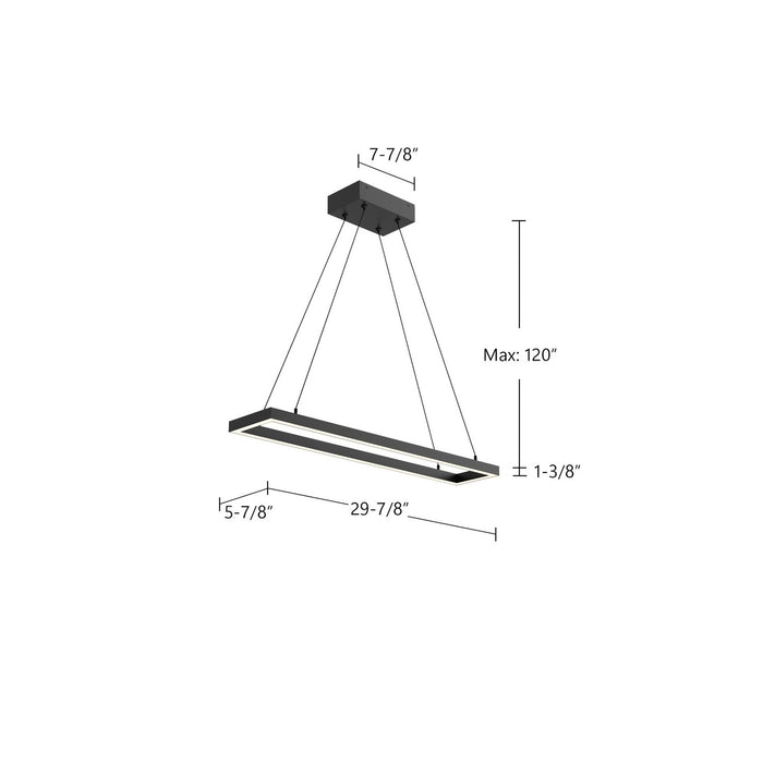 Kuzco Lighting PD88530-BK LED Pendant, Black