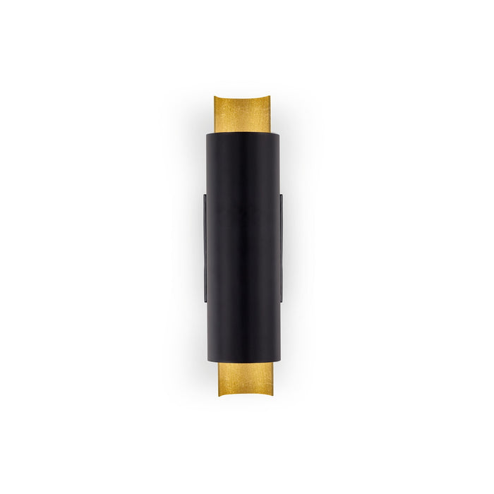 Kuzco Lighting WS41216-BK/GL LED Wall Sconce, Black/Gold Leaf