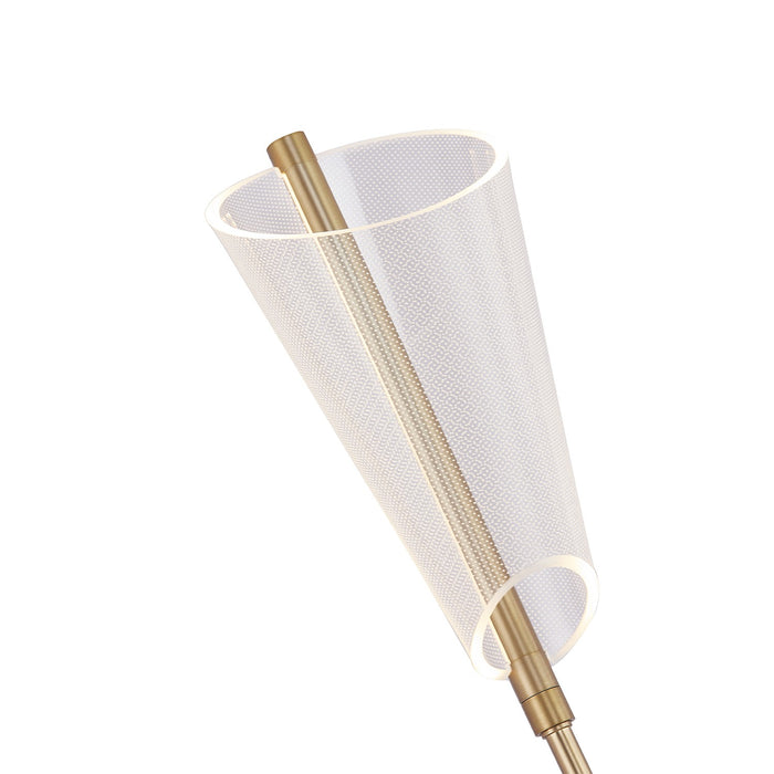 Kuzco Lighting WS62524-BG/LG LED Wall Sconce, Brushed Gold/Light Guide