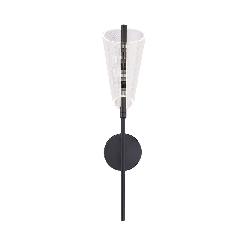 Kuzco Lighting WS62524-BK/LG LED Wall Sconce, Black/Light Guide