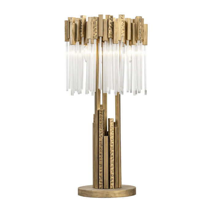 Varaluz 309T03HG Three Light Table Lamp, Havana Gold