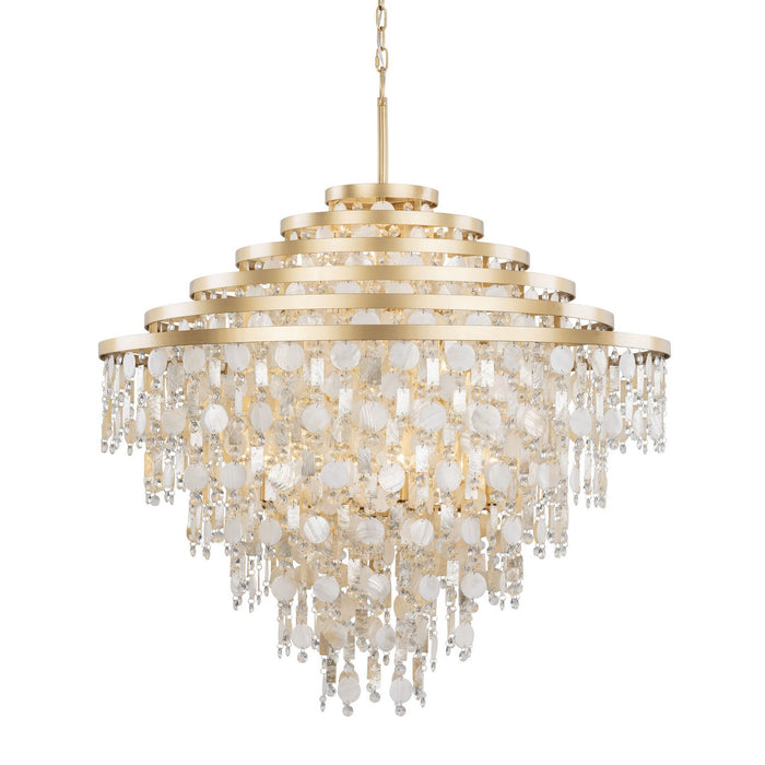 Varaluz 377C16FG 16 Light Chandelier, French Gold