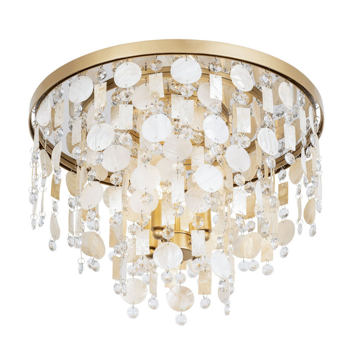 Varaluz 377S04FG Four Light Semi-Flush Mount, French Gold
