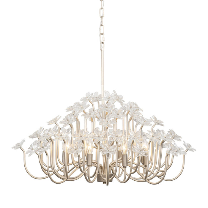 Varaluz 378C08GDAR Eight Light Chandelier, Gold Dust/Artifact