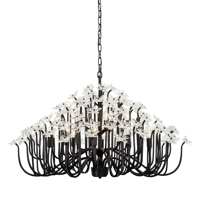 Varaluz 378C15MB 15 Light Chandelier, Matte Black