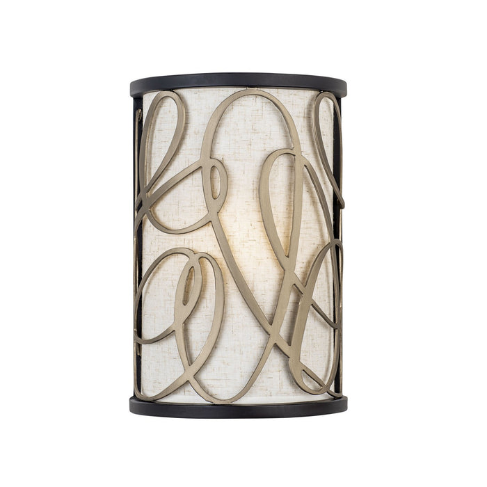 Varaluz 381W01MBAR One Light Wall Sconce, Matte Black/Artifact