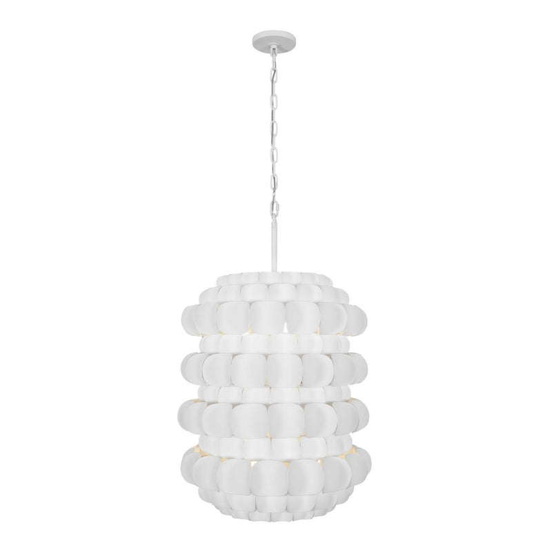 Varaluz 382F06MW Six Light Foyer Pendant, Matte White