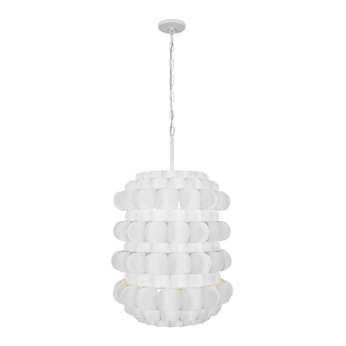 Varaluz 382F06MW Six Light Foyer Pendant, Matte White