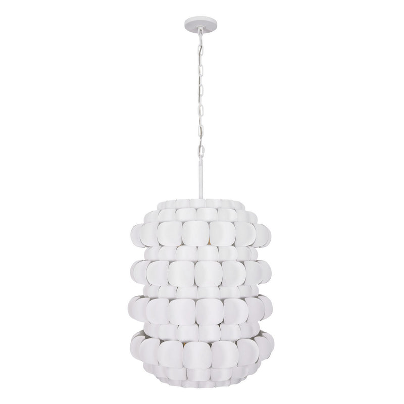 Varaluz 382F06MW Six Light Foyer Pendant, Matte White