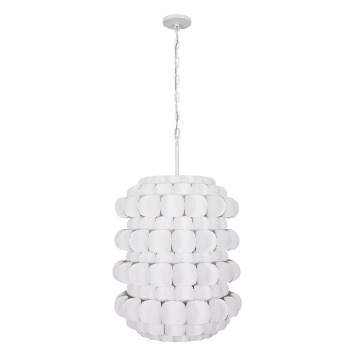 Varaluz 382F06MW Six Light Foyer Pendant, Matte White