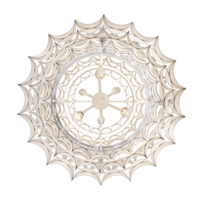 Varaluz 382F06MW Six Light Foyer Pendant, Matte White