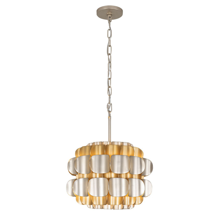 Varaluz 382P01AGGD One Light Pendant, Antique Gold/Gold Dust