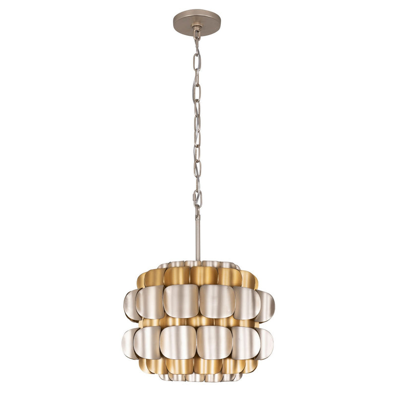 Varaluz 382P01AGGD One Light Pendant, Antique Gold/Gold Dust