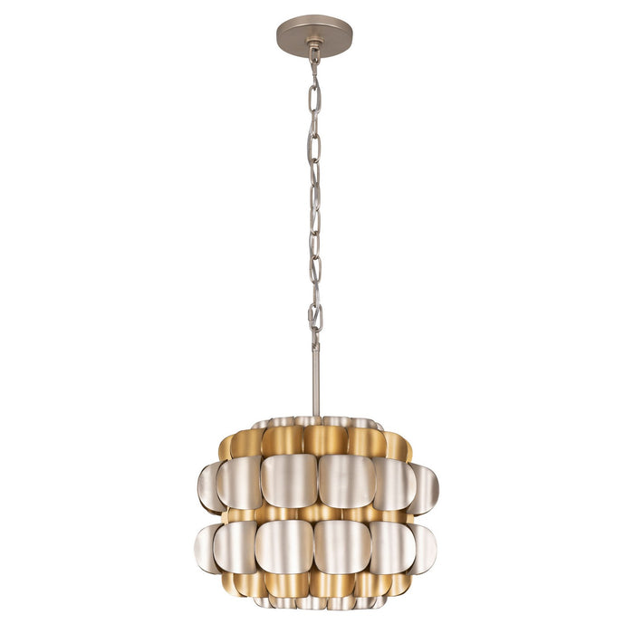 Varaluz 382P01AGGD One Light Pendant, Antique Gold/Gold Dust