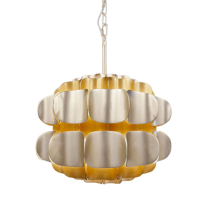 Varaluz 382P01AGGD One Light Pendant, Antique Gold/Gold Dust