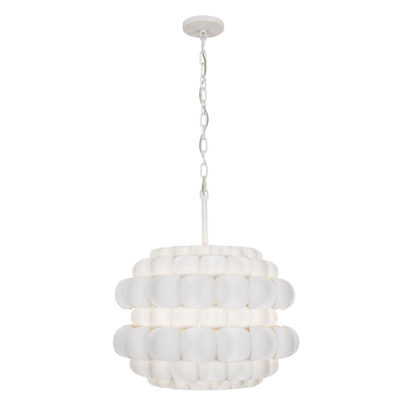 Varaluz 382P03MW Three Light Pendant, Matte White