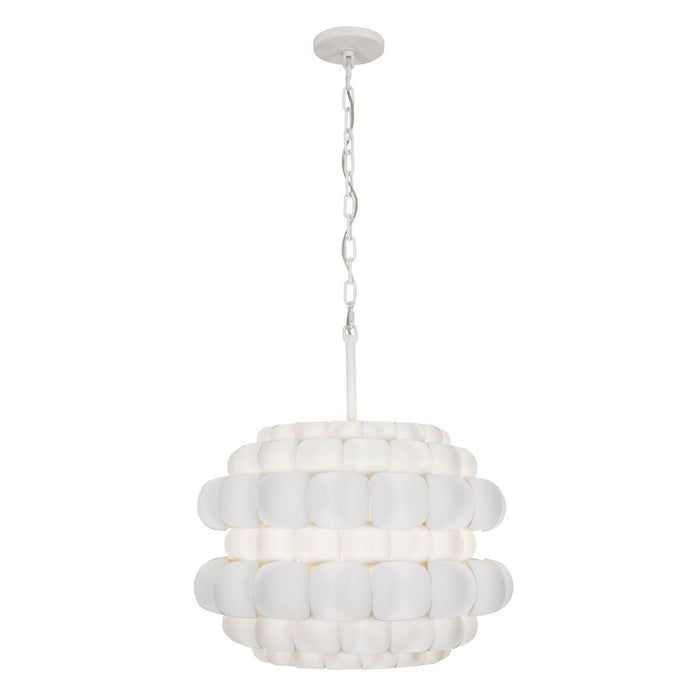 Varaluz 382P03MW Three Light Pendant, Matte White