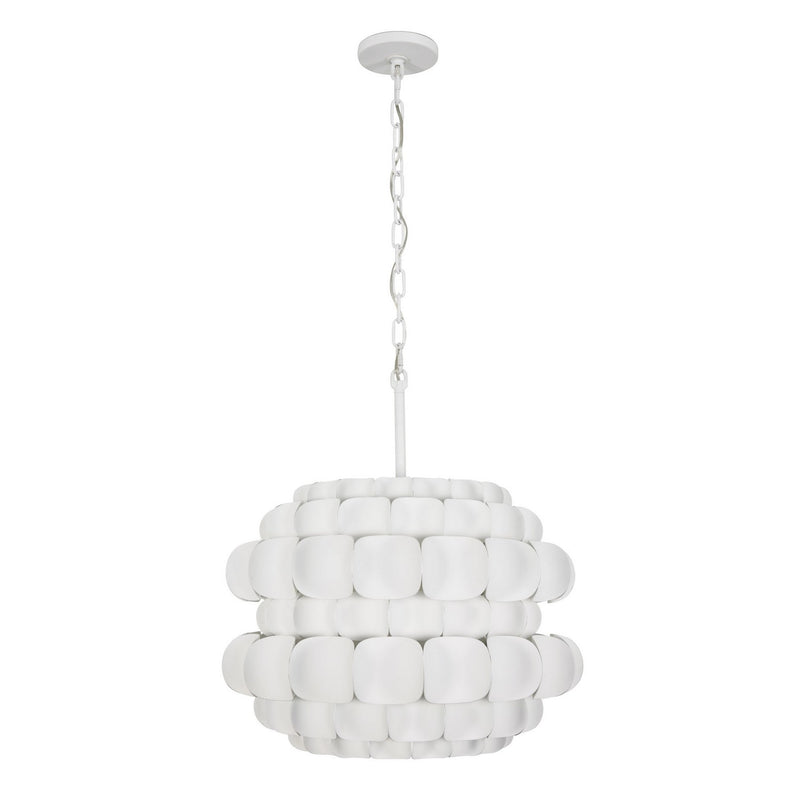 Varaluz 382P03MW Three Light Pendant, Matte White