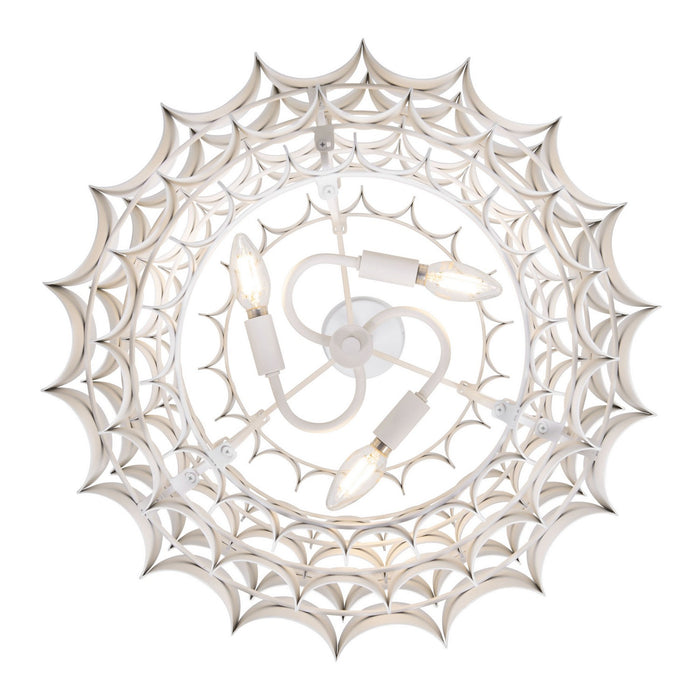 Varaluz 382P03MW Three Light Pendant, Matte White