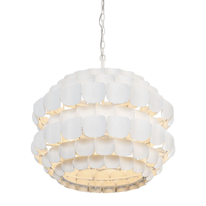 Varaluz 382P06MW Six Light Pendant, Matte White