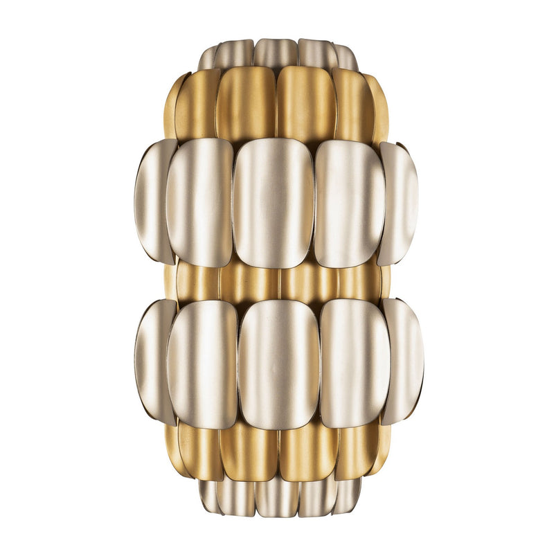 Varaluz 382W02AGGD Two Light Wall Sconce, Antique Gold/Gold Dust